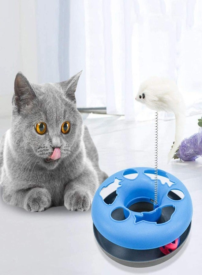 Pups&Pets Kitten | Cat Circle with Ball and Catch The Mouse Motion to Exercises and Satisfy Pet’s Natural Instinct with Fun Toy for Small Pets - Color May Vary - Image 3